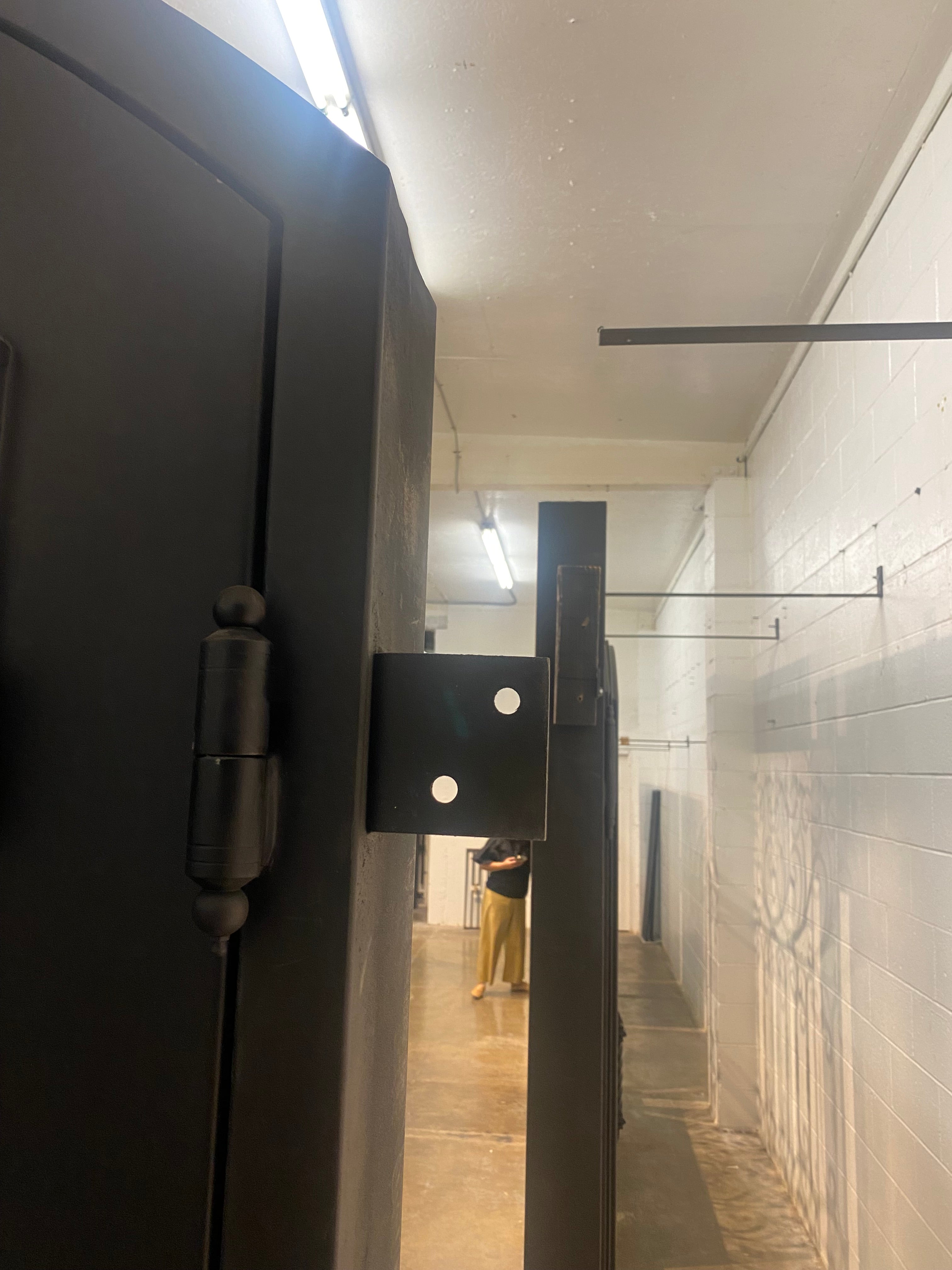 AZALEA - Flat top, pre-hung, bug screens, wrought iron door , 61x81- Right Hand - Luxe Iron Doors 