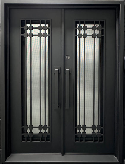 Black Double Entry Iron Doors-LUXE