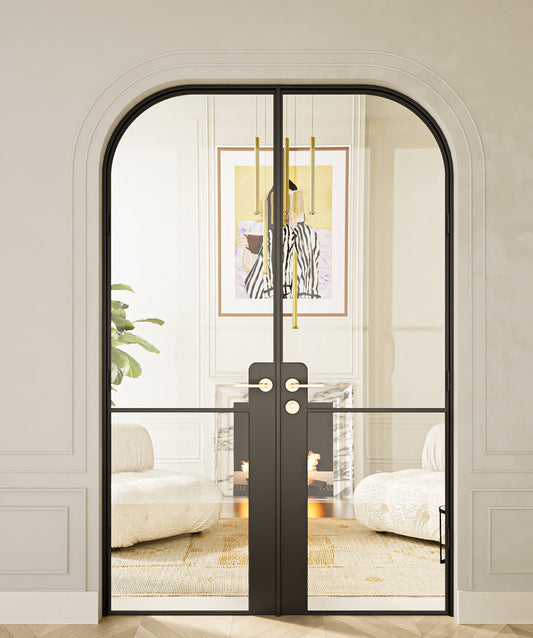Margaux-  Arch Double Steel Glass Doors image 1