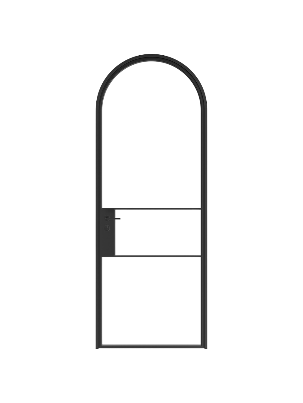 Gene -  Full-Arch Single  Steel Glass Door image 0