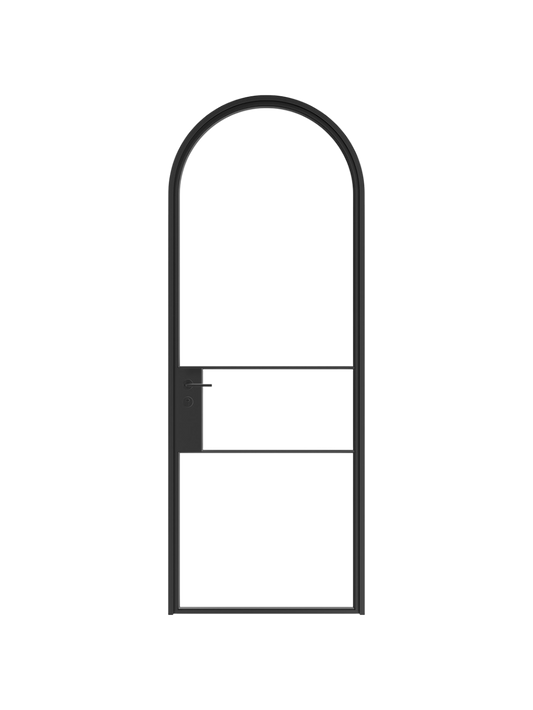 Gene -  Full-Arch Single  Steel Glass Door image 0