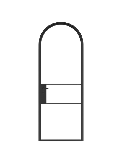 Gene -  Full-Arch Single  Steel Glass Door image 0