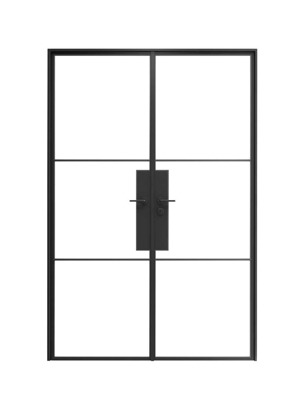 Estelle-  Solid Steel Glass Double Doors image 0