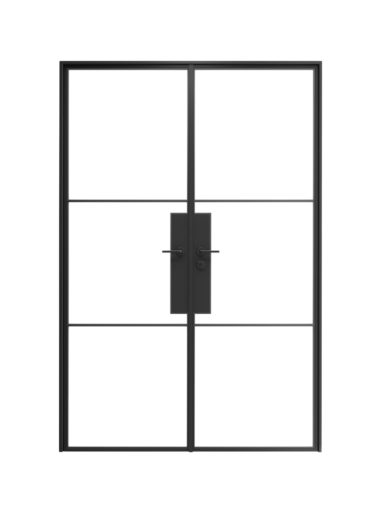 Estelle-  Solid Steel Glass Double Doors image 0
