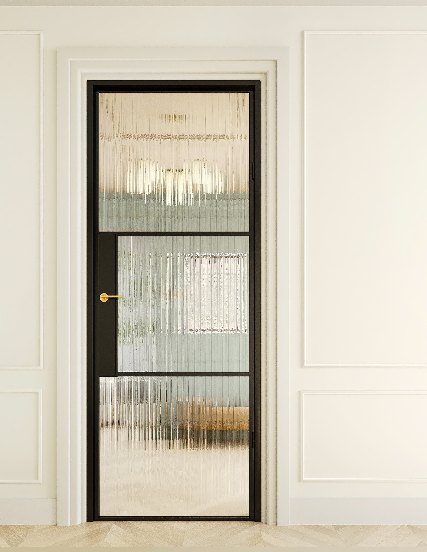 Celine- Single  Steel Glass Door image 2
