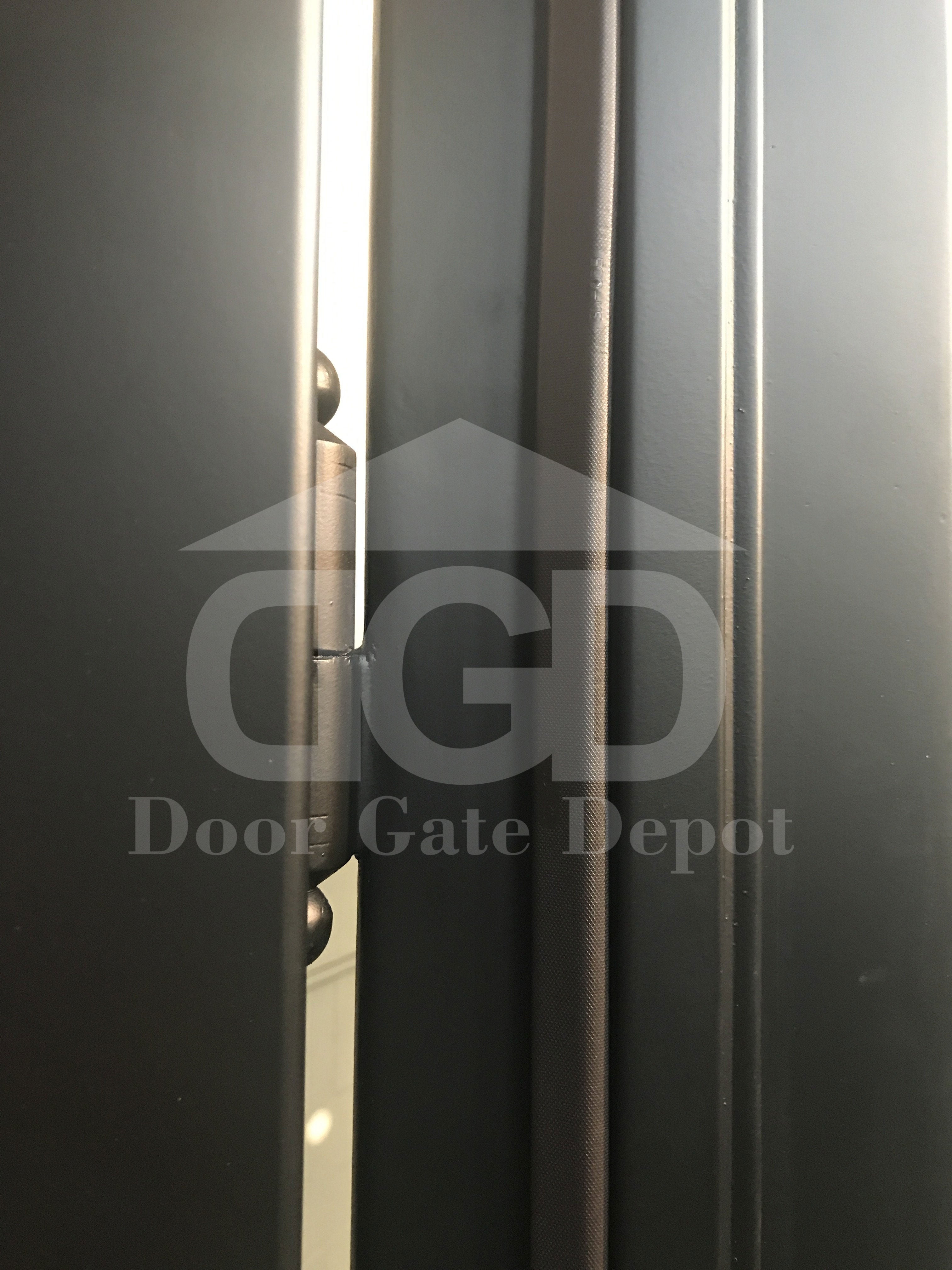 DAHLIA- square top, pre-hung, removable bug screens, wrought iron doors -72X96 Right Hand - Door Gate Depot