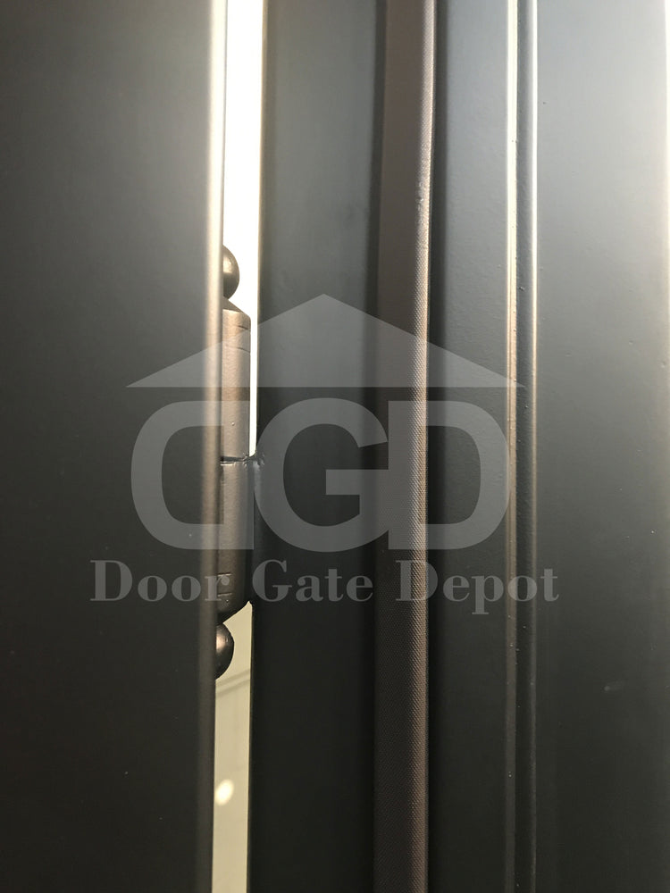 DAHLIA- square top, pre-hung, removable bug screens, wrought iron doors -72X96 Right Hand - Door Gate Depot