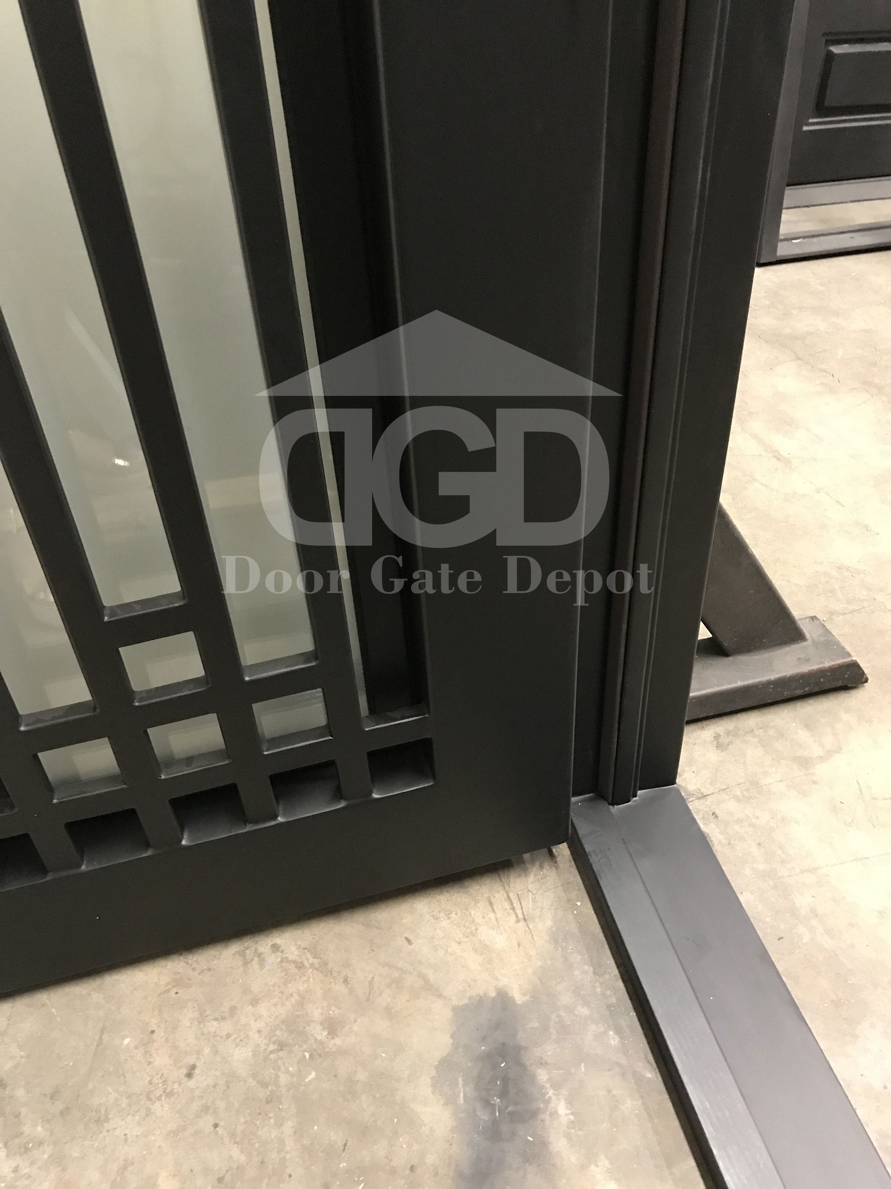 OLIVE-  square top, modern design, bug screens, wrought iron doors-61X81 Right Hand - Door Gate Depot