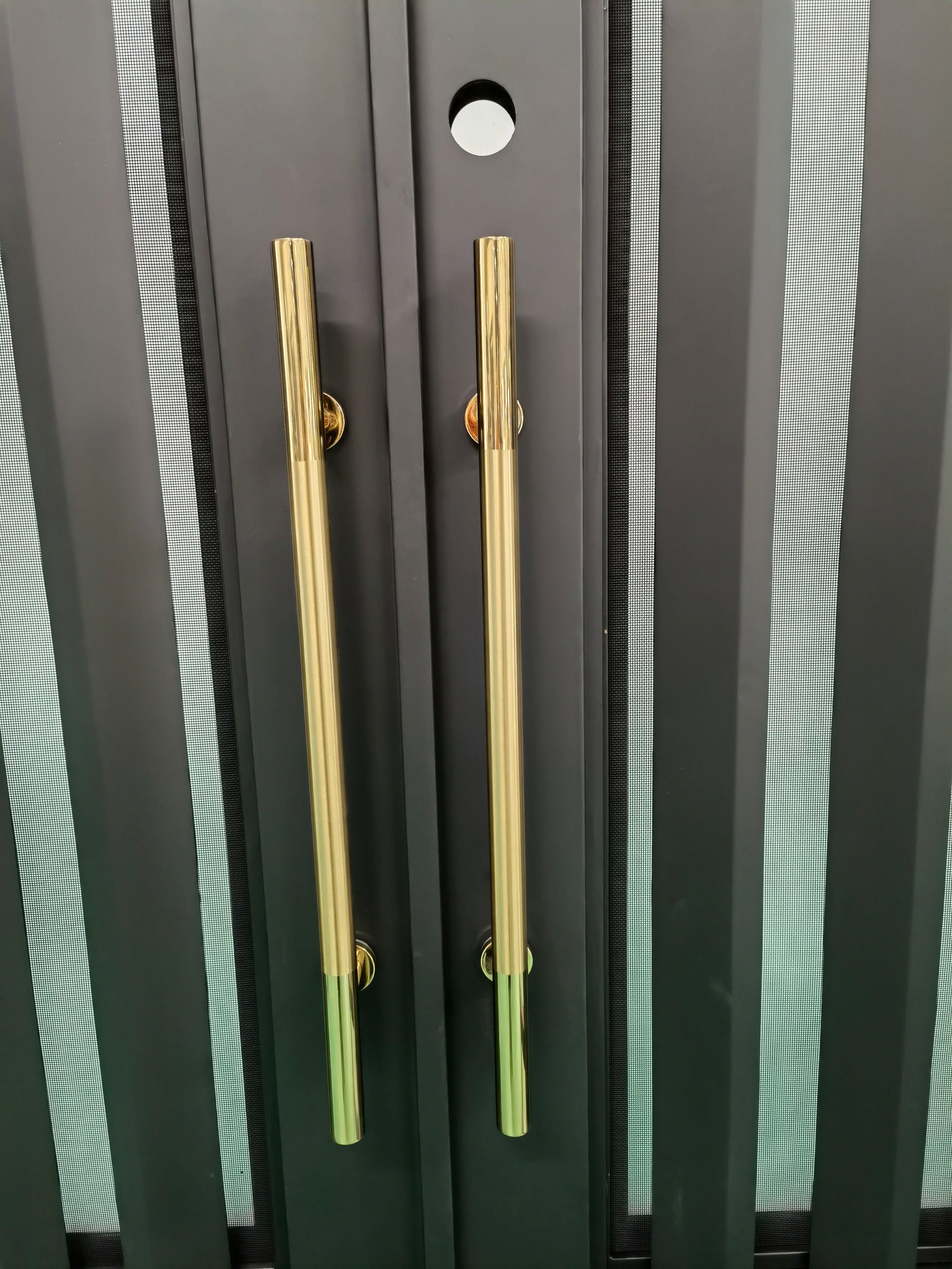 double wrought iron doors