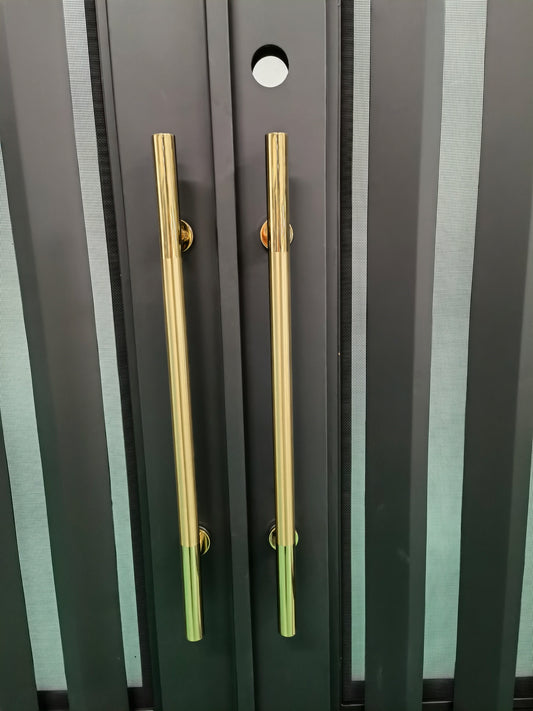 double wrought iron doors