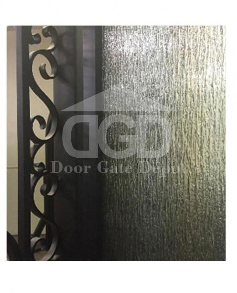 PEONY- flat top, prehung, dual pane tempered insulated glass, bug screens,wrought iron doors-72x81 Right Hand - Door Gate Depot
