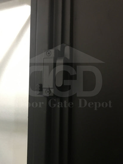 MACE- modern front entry double, wrought iron doors-72x96 Right Hand - Door Gate Depot