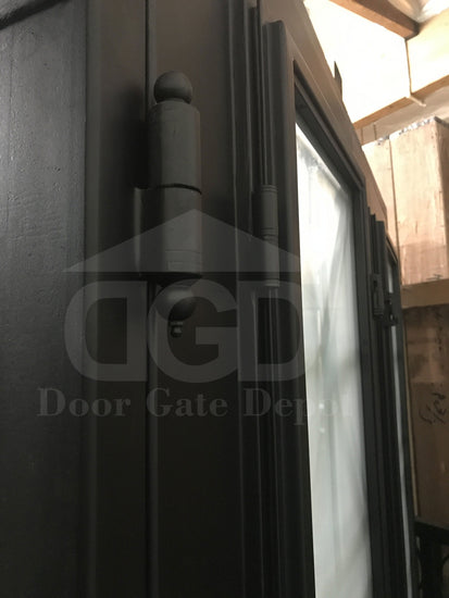 DAISY- round top, prehung, tempered insulated glass, bug screens,dual pane, wrought iron doors-72X96 Right Hand - Door Gate Depot