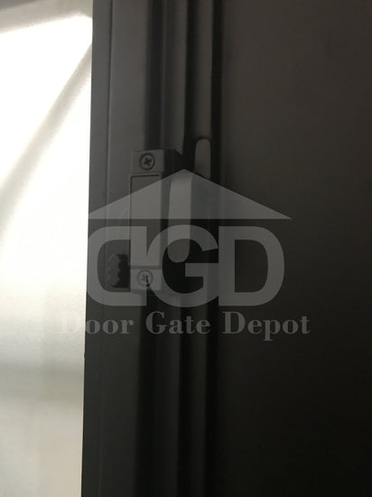 front double iron doors