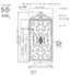 G1081- Detachable top  scrolls, side gate,front yard wrought iron gate. Right-In Swing. - Door Gate Depot