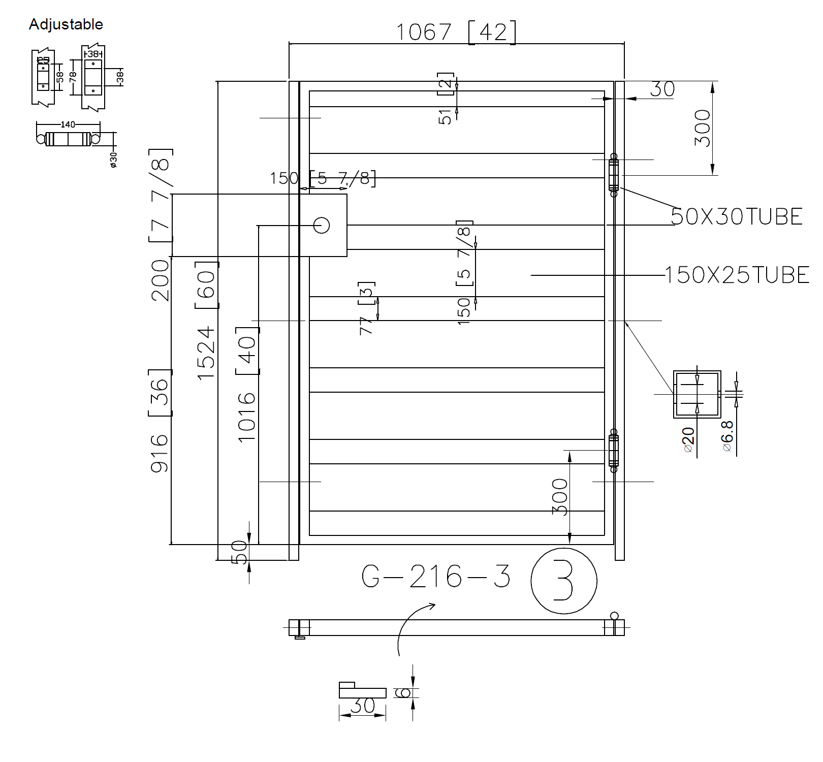 G216- Modern style, Front yard wrought iron gate, Right In-Swing. - Door Gate Depot
