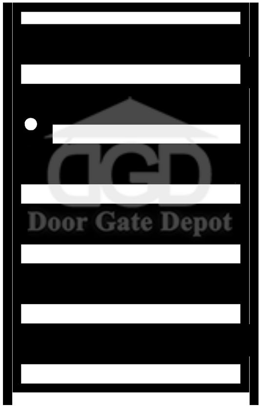 G216- Modern style, Front yard wrought iron gate, Right In-Swing. - Door Gate Depot
