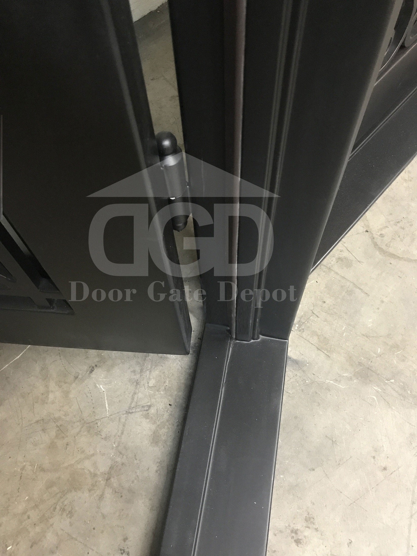 IVY -flat top, prehung, removable bug screen, front entry single wrought iron door- 38x96 Right Hand - Door Gate Depot